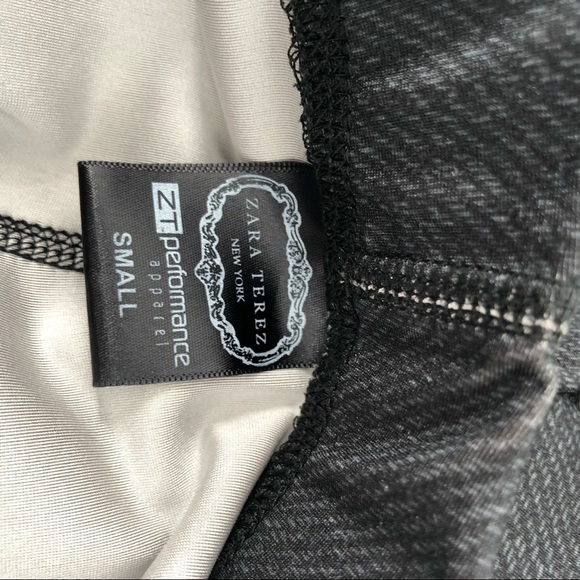 ZARA TEREZ Crystal Skull Leggings Stretch Halloween Pant S Small Grey Black - Picture 6 of 7